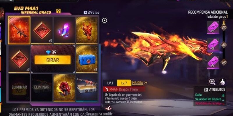 objetos evolutivos en Free Fire
